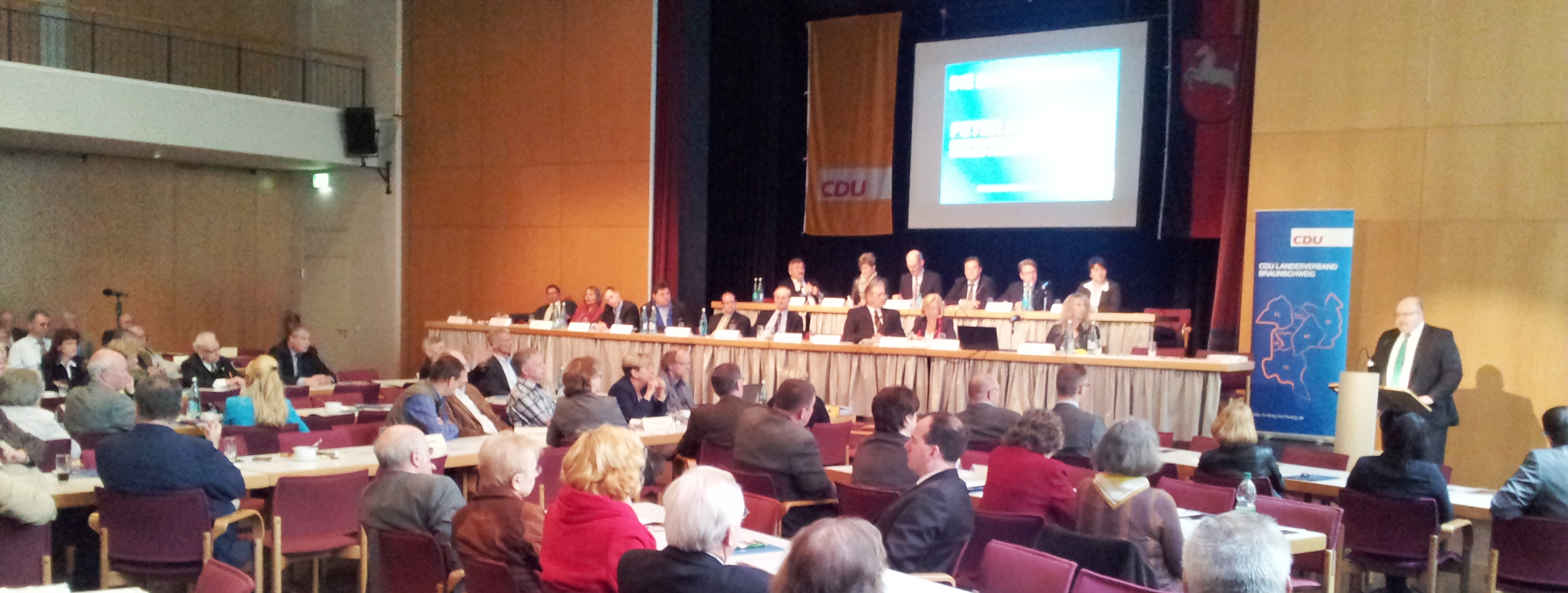 11.42.2013 - Landesparteitag 2013 - Blick in das Plenum des Landesparteitages im Forum Peine.