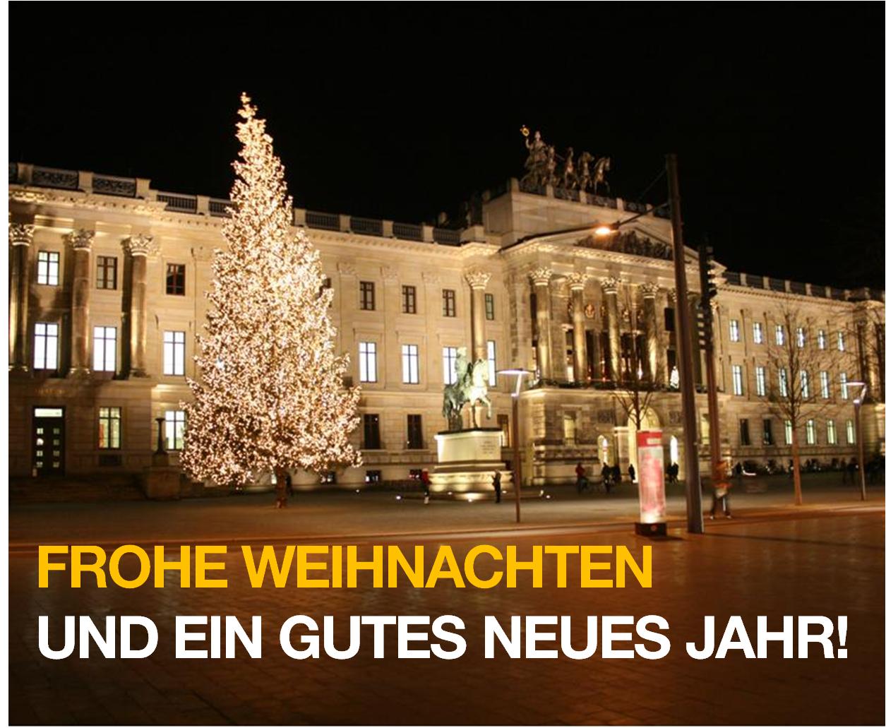 Das Braunschweiger Residenzschloss in weihnachtlicher Stimmung. Aufgenommen von S. Nickel.
